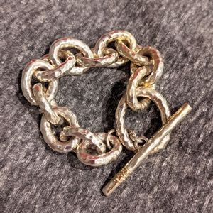 Classico Jumbo SS Hammered Bastille Link Bracelet